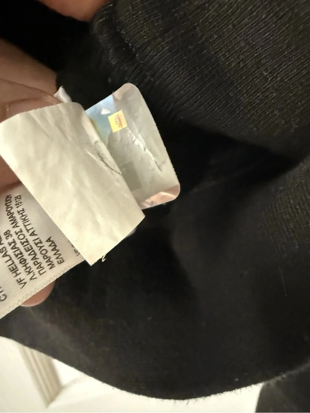 The North Face Black Crewneck Sweatshirt with Small Logo Patch